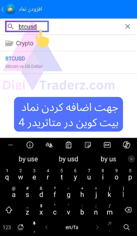 بیت کوین در متاتریدر 4