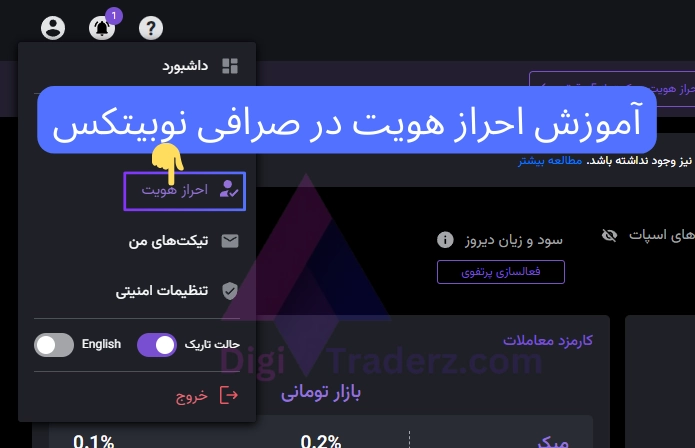 آموزش احراز هویت در نوبیتکس