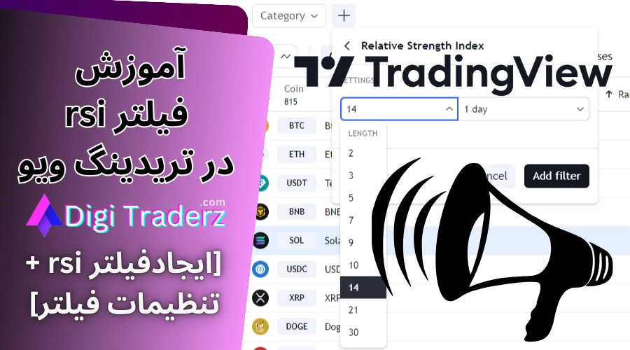 فیلتر rsi در تریدینگ ویو 📈فیلتر اندیکاتور rsi در [اسکرینر]