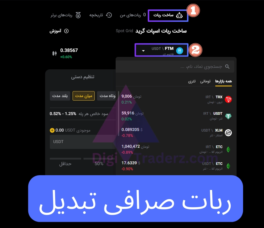 ربات صرافی تبدیل