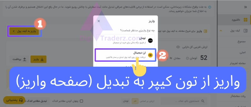 انتقال از تون کیپر به تبدیل